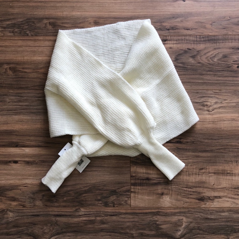 White Wrap Sweater